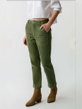 NWT AMO Easy Army Corduroy Trouser (Sample Sale)  Size 25